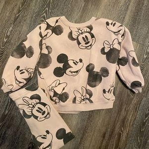 Zara Disney Sweater and leggings